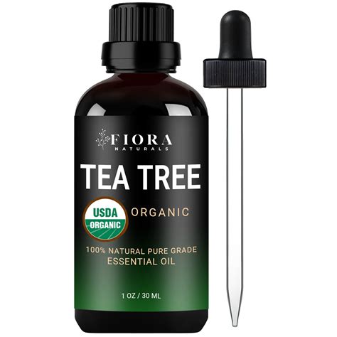 Fiora Naturals Tea Tree Essential Oil 1 oz - 100% Pure Organic Melaleuca Alternifolia for Face ...