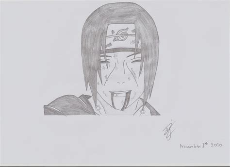 Itachi's Last Smile by AjNeverDies on DeviantArt