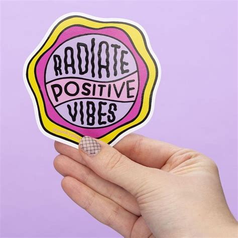 Radiate Positive Vibes Large Vinyl Sticker | Cool laptop stickers, Vinyl sticker, Radiate ...