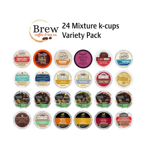 24 mixture of flavoured k-cups Variety Pack – brewcoffeeandteaco