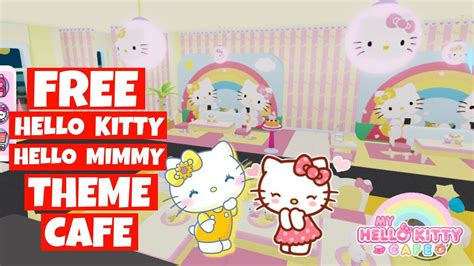 HELLO KITTY AND HELLO MIMMY THEME CAFE FREE DESIGN IDEAS & Tour My Hello Kitty Cafe Speed Build ...