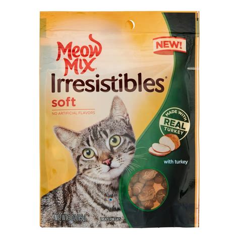 Meow Mix Irresistibles Cat Treats, Soft With Real Turkey Dry - Walmart ...