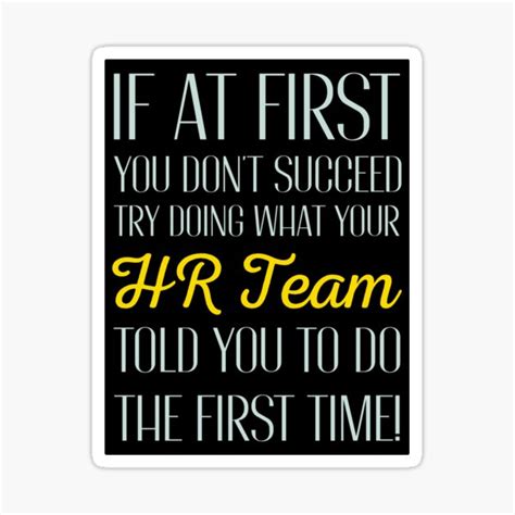 "Funny Human Resources Team" Sticker for Sale by artworkbyrihen | Redbubble