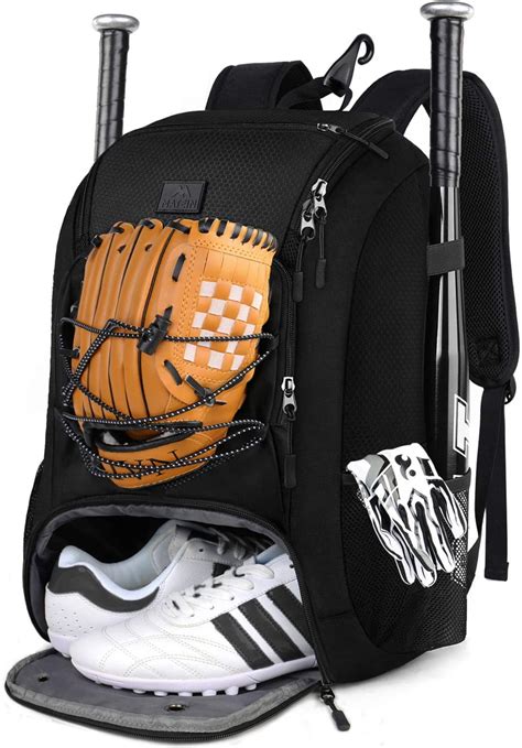 MATEIN Baseball Backpack, Softball Bat Bag with Shoes Compartment for Youth, Boys and Adult ...