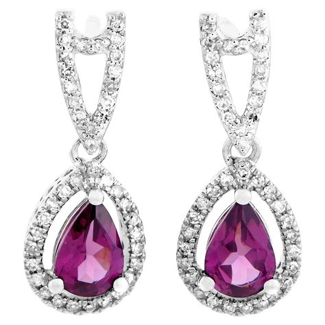 Natural Pink Diamond Earrings 0.22 Ct Very Light Pink, Faint Pink/SI ...