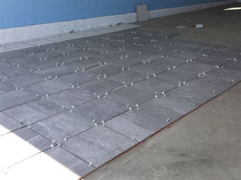 Our New White and Gray Porcelain Tile Garage Floor Installation