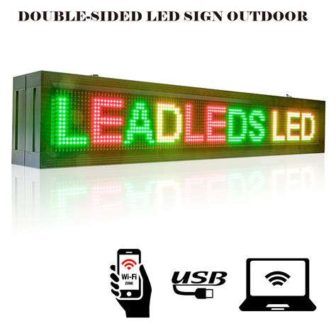 outdoor programmable led signs double sided