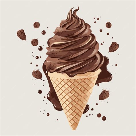 Premium Vector | Scary sweetness halloweenthemed handdrawn chocolate ice cream on a clean white ...