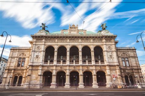 Long exposure of State Opera in Vienna Austria