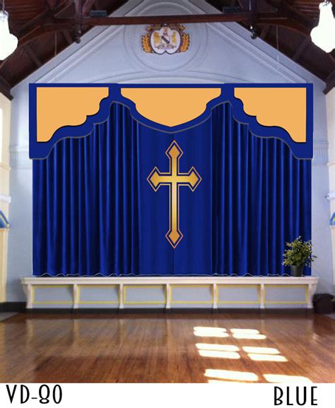 CHURCH BACKDROP CURTAINS PULPIT DRAPES