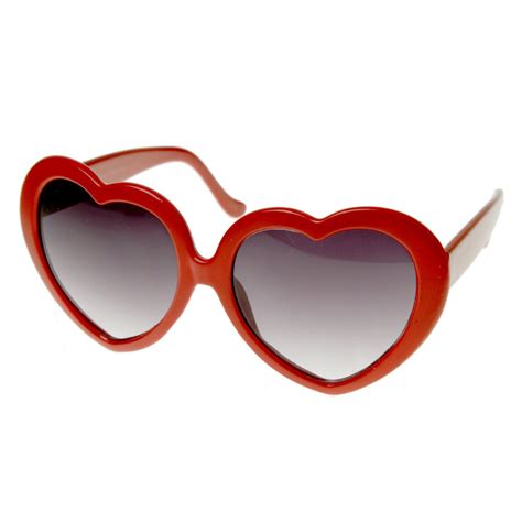 Cute Women's Lolita Sweet Heart Shape Sunglasses - zeroUV