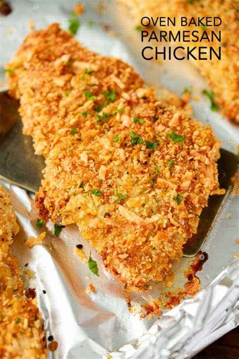 Crispy Parmesan Crusted Chicken (Baked) - Spend With Pennies