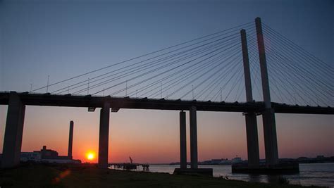 Sunset At Dartford Bridge Photograph by Dawn OConnor - Fine Art America