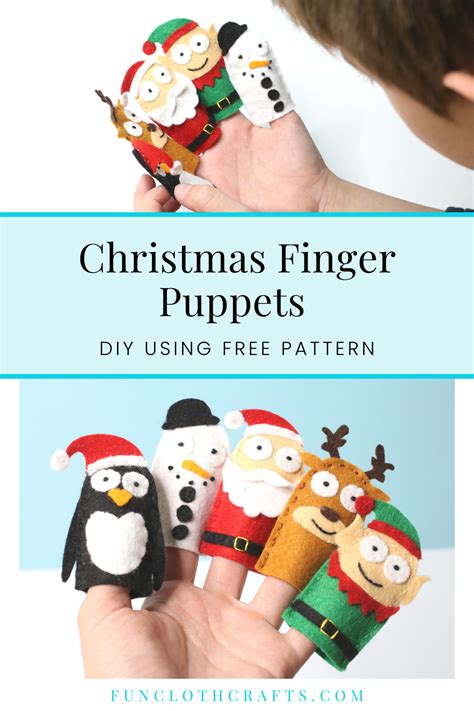 Christmas finger puppets free pattern – Artofit