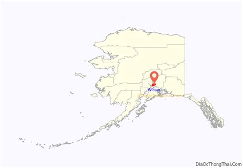 Map of Willow CDP, Alaska - Thong Thai Real