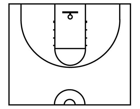 Half Basketball Court - ClipArt Best