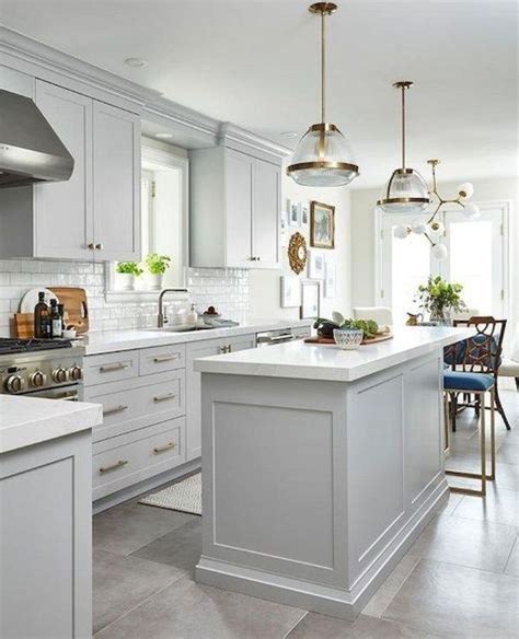 Relaxing Kitchen Cabinet Colour Combinations Ideas To Try 27 | White kitchen design, Grey ...