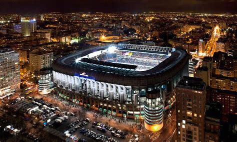 estadio santiago bernabeu, vista nocturna aérea – Guía Callejero Madrid ...