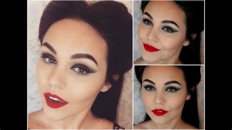 50's/Pin Up Makeup Tutorial! - Simple + Matte - YouTube