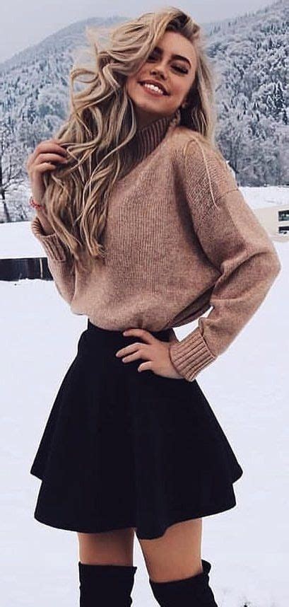 Cute Skirt Outfits Winter on Stylevore