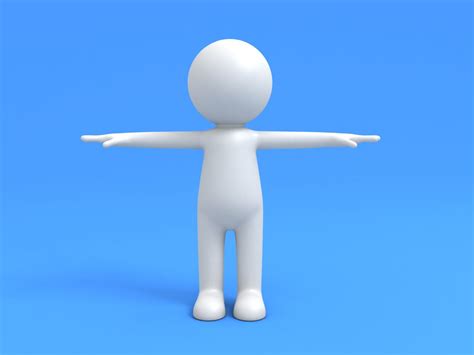 Stickman White Human 3D Model $24 - .max .obj .fbx .ma - Free3D