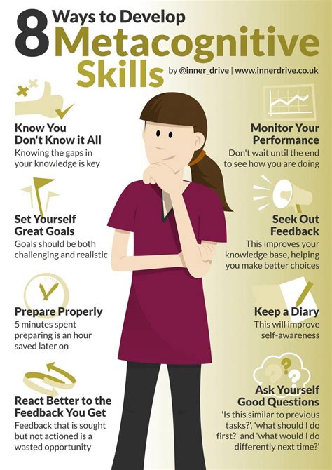 8 ways to develop metacognitive skills infographic | Personal ...