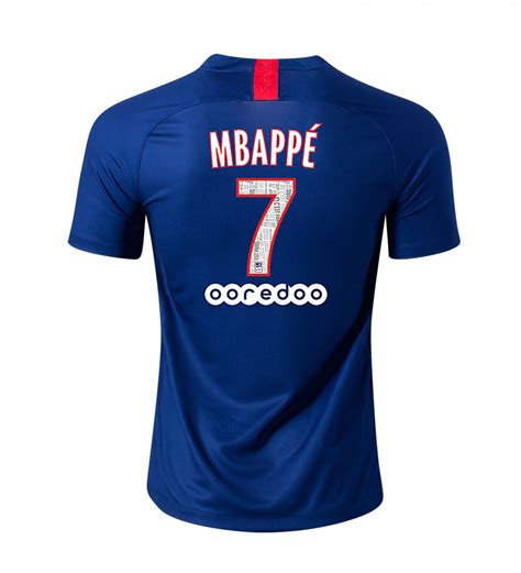 KYLIAN MBAPPE #7 PSG 2020 HOME JERSEY FOOTBALL