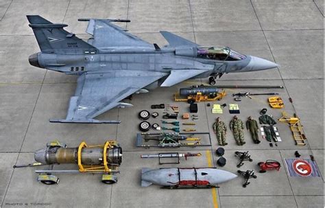 Contents of a Saab JAS 39 Gripen : r/pics