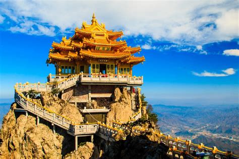 Ultimate Purity Temple (太清观) on the summit of Daoist mountain Mt Laojun, Henan Province The ...