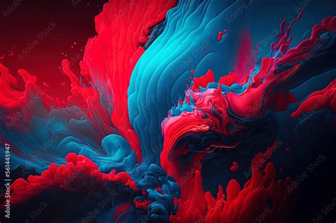 blue and red abstract wave wallpaper, red and blue wave background ...