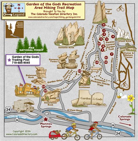 Garden of the Gods Hiking Trails Map | Colorado Vacation Directory