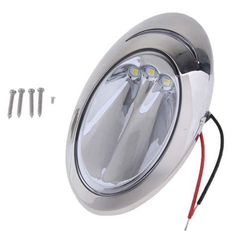 12V Stainless Steel Boat LED Hull Left Side Surface Mount Docking Light ...