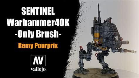 🔘🦿HOW TO PAINT A SENTINEL -WARHAMMER 40K- using MECHA COLOR with BRUSH ...