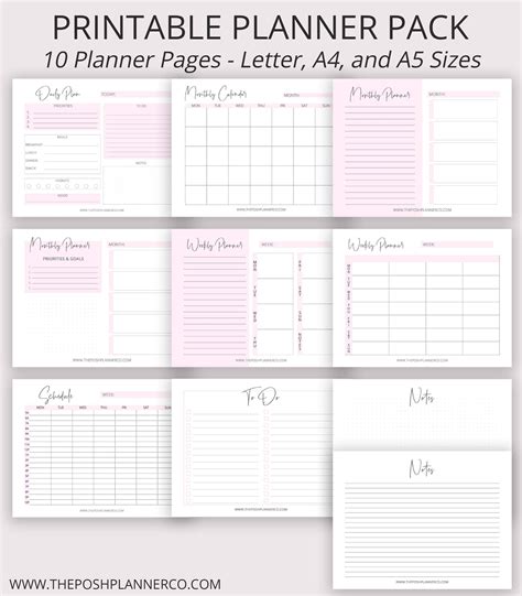 printable planner pack | Planner pages, Printable planner, Planner inserts printable