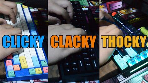 Clicky, Clacky, Thocky Keyboard Builds | Sound Test - YouTube