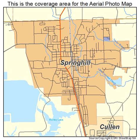 Aerial Photography Map of Springhill, LA Louisiana