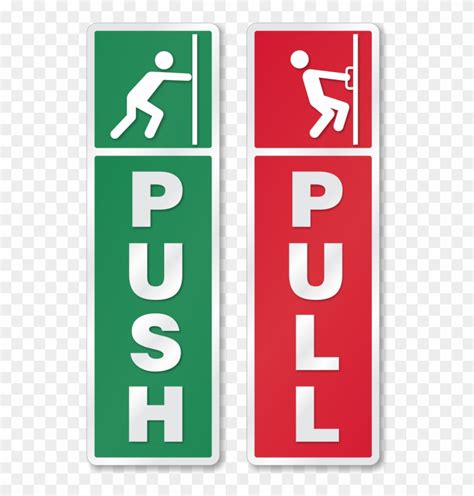 Open Sign Vector - Push And Pull Stickers, HD Png Download | Pushes and ...