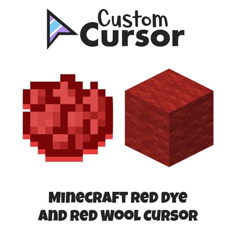 Minecraft Red Dye and Red Wool cursor – Custom Cursor