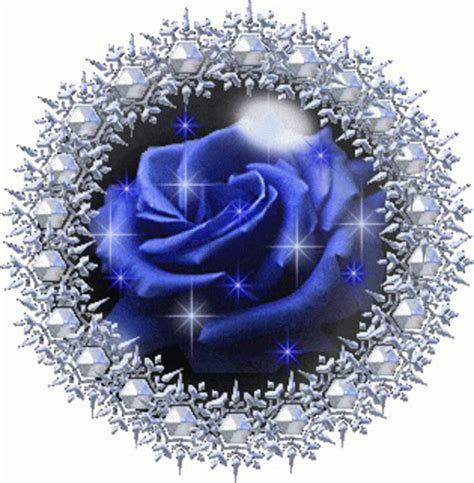 Sparkling Blue Rose GIF - Sparkling BlueRose Flowers - Discover & Share GIFs