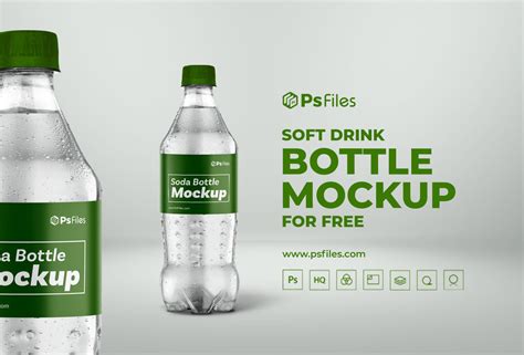 Free Soda Bottle Mockup PSD - PsFiles