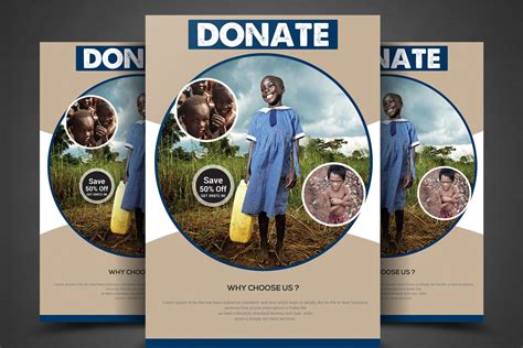 Charity Fundraisers Flyer | Creative Photoshop Templates ~ Creative Market