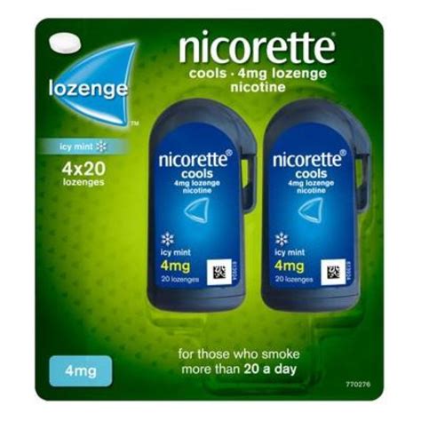 Nicorette Cools 80 Lozenges, 4 mg (Stop Smoking Aid) – Healthcaredirect UK