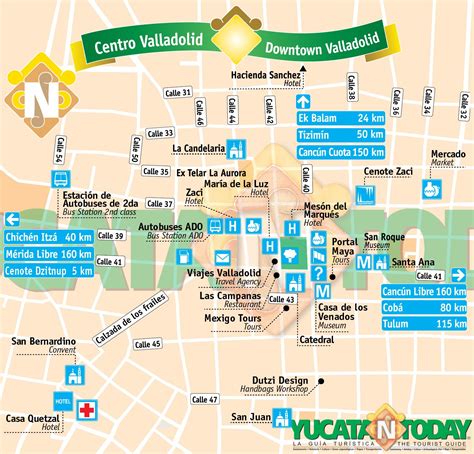 Valladolid City Map | Mapa turístico, Yucatan, Mapas