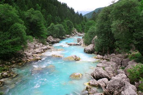 Soča River In Bovec, Slovenia. Stock Image - Image of valley, slovenia: 10204167