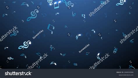 Music Notes Flying Vector Background Sound Stock Vector (Royalty Free ...