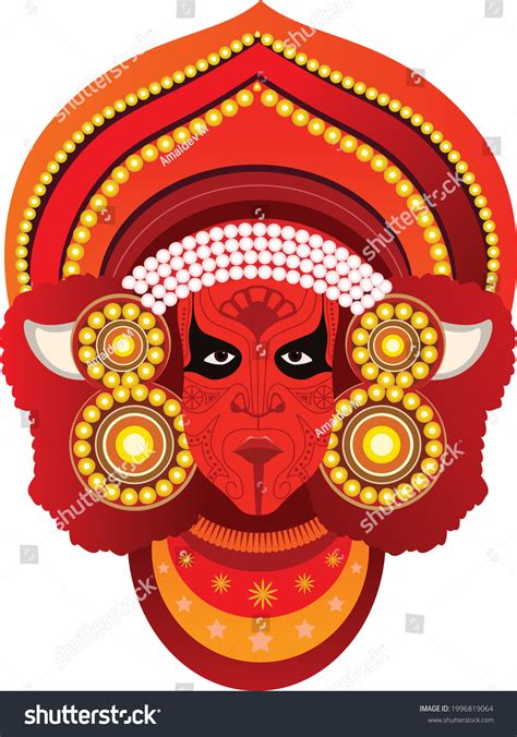 Theyyam, Kerala, Tradicional Es una cultura: vector de stock (libre de ...