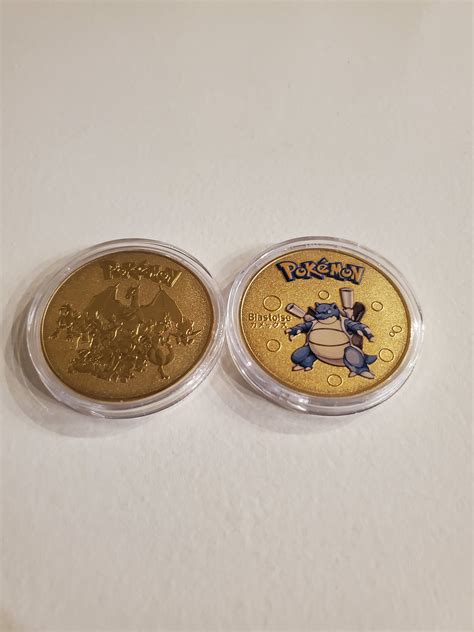 Gold Pokemon Coins Full Metal Heavy - Etsy