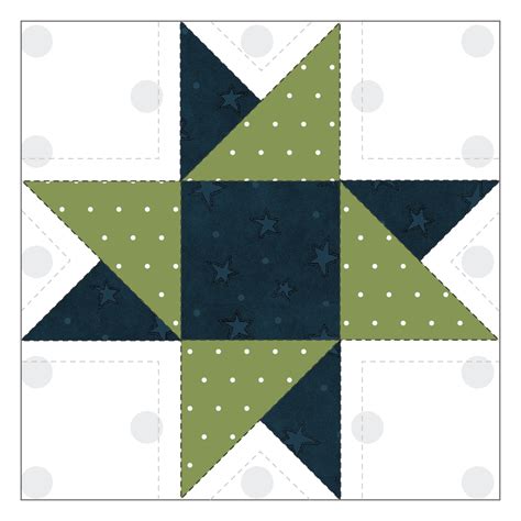 Star Quilt Block Applique Pattern - 730629909063