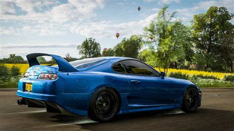 Download Forza Horizon 4 4K Blue Toyota Supra Wallpaper | Wallpapers.com