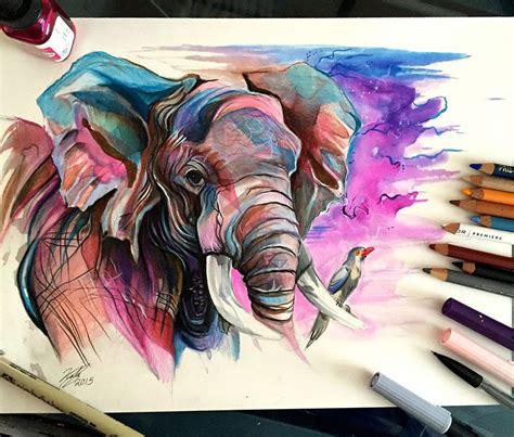 Marker Drawing | Dibujos impresionantes, Ilustraciones de animales ...